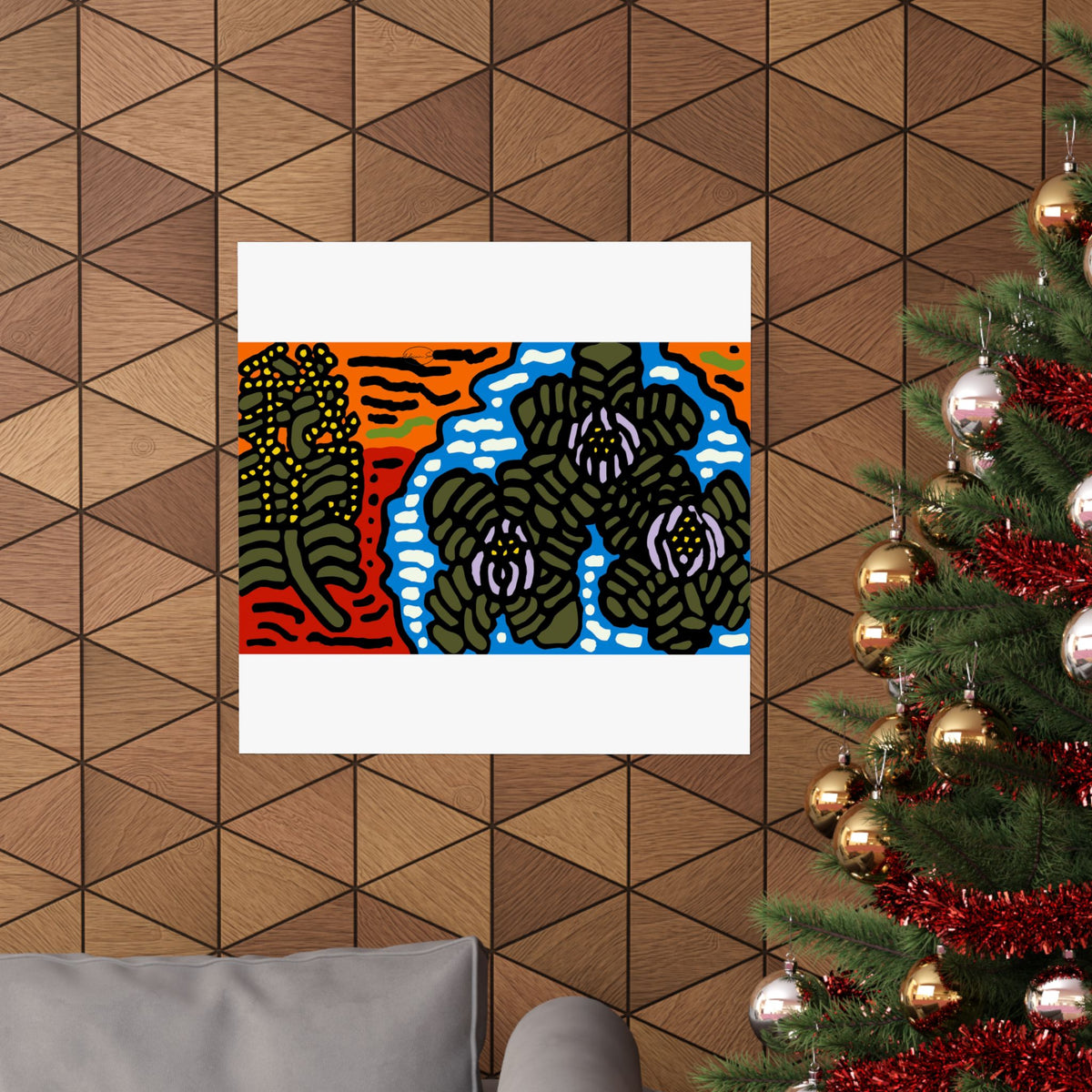 The Sri Lankan water lilies meets the Australian wattle Matte Poster Horizontal (Large)