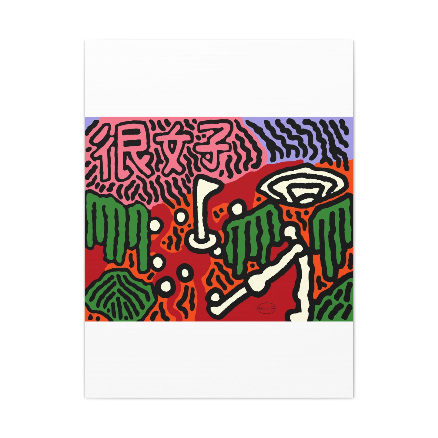 Hitting holes in one throughout life Canvas (Large)