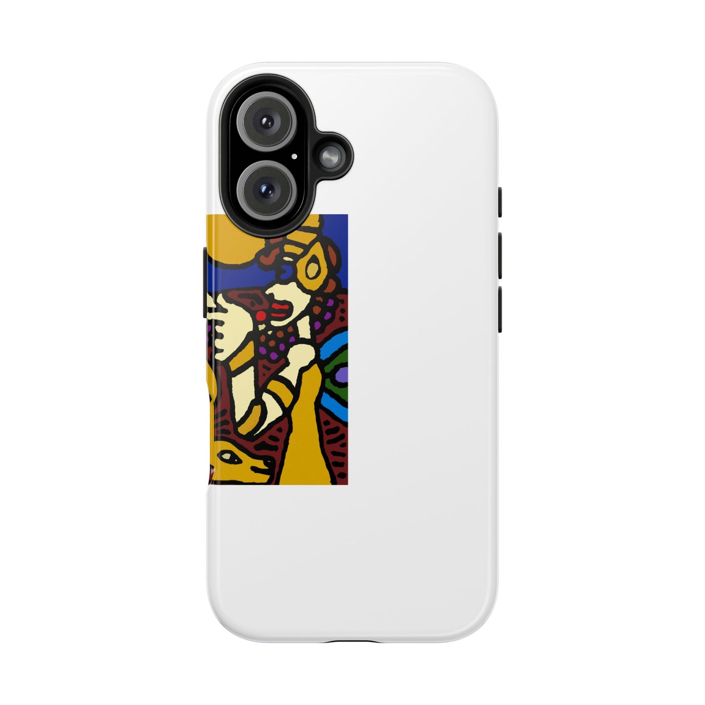 The golden snake being blessed by the fairy Tough Phone Case