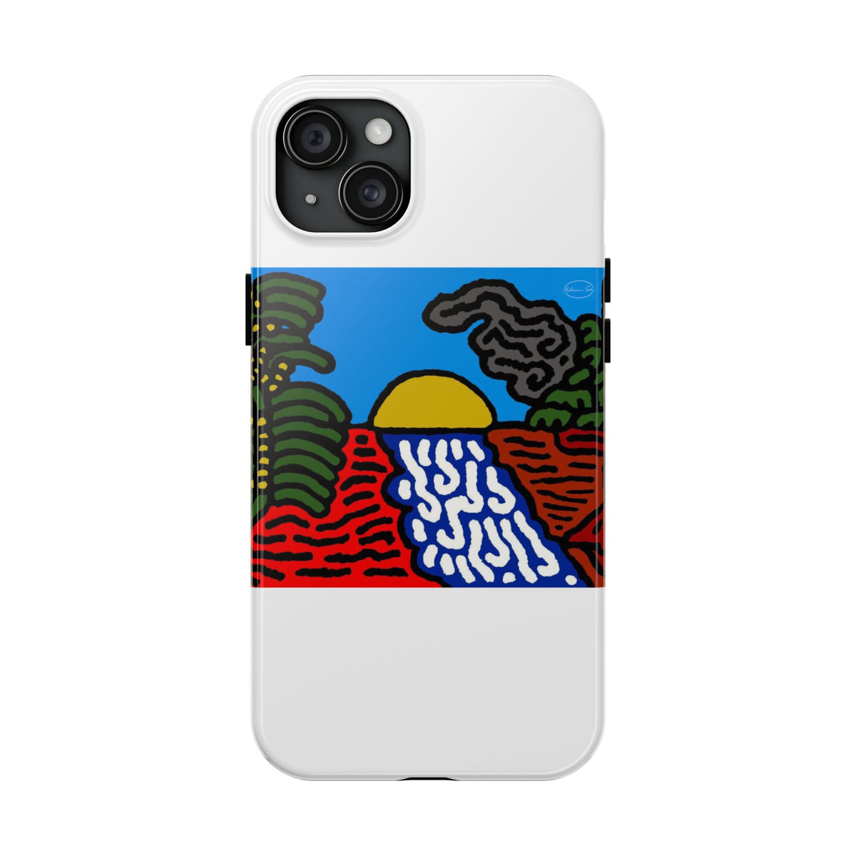 The river that joins the Australian wattle and Lebanese cedar tree in friendship Tough Phone Case