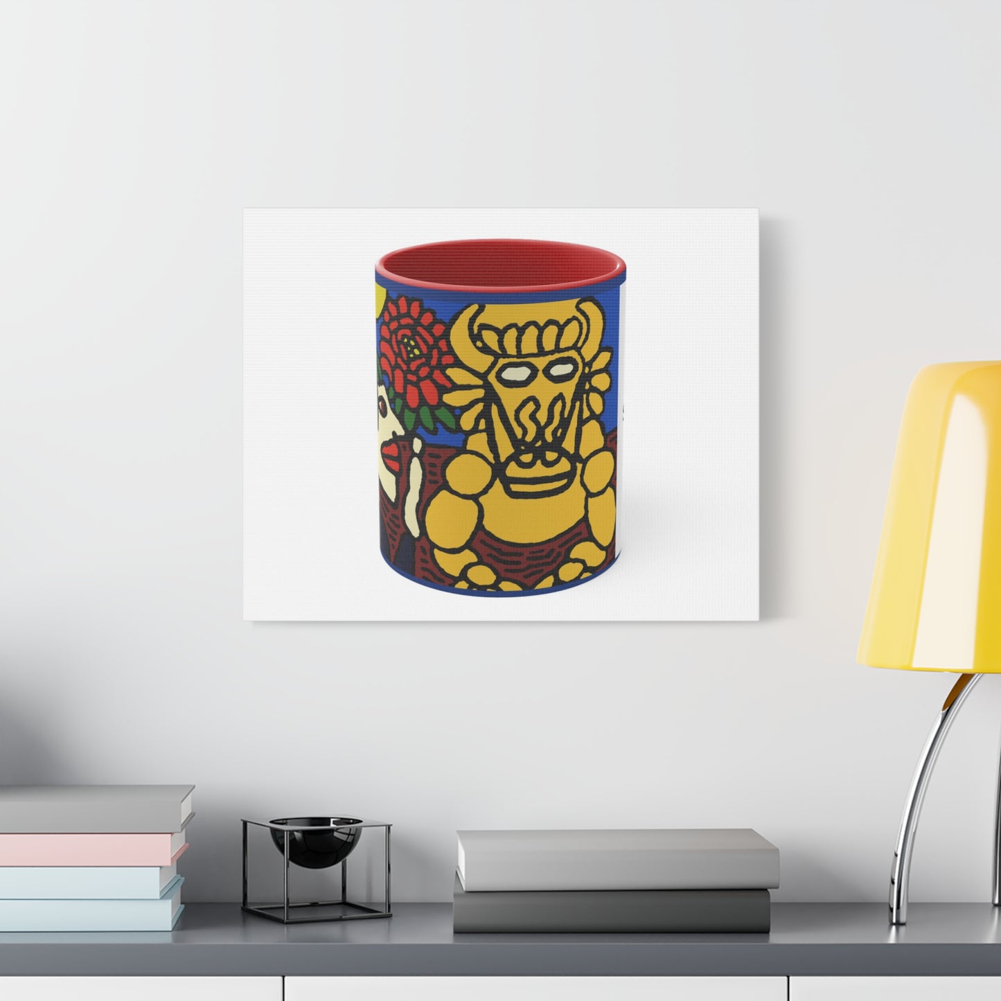 The warrior hailing the mighty golden dragon Canvas (Large)