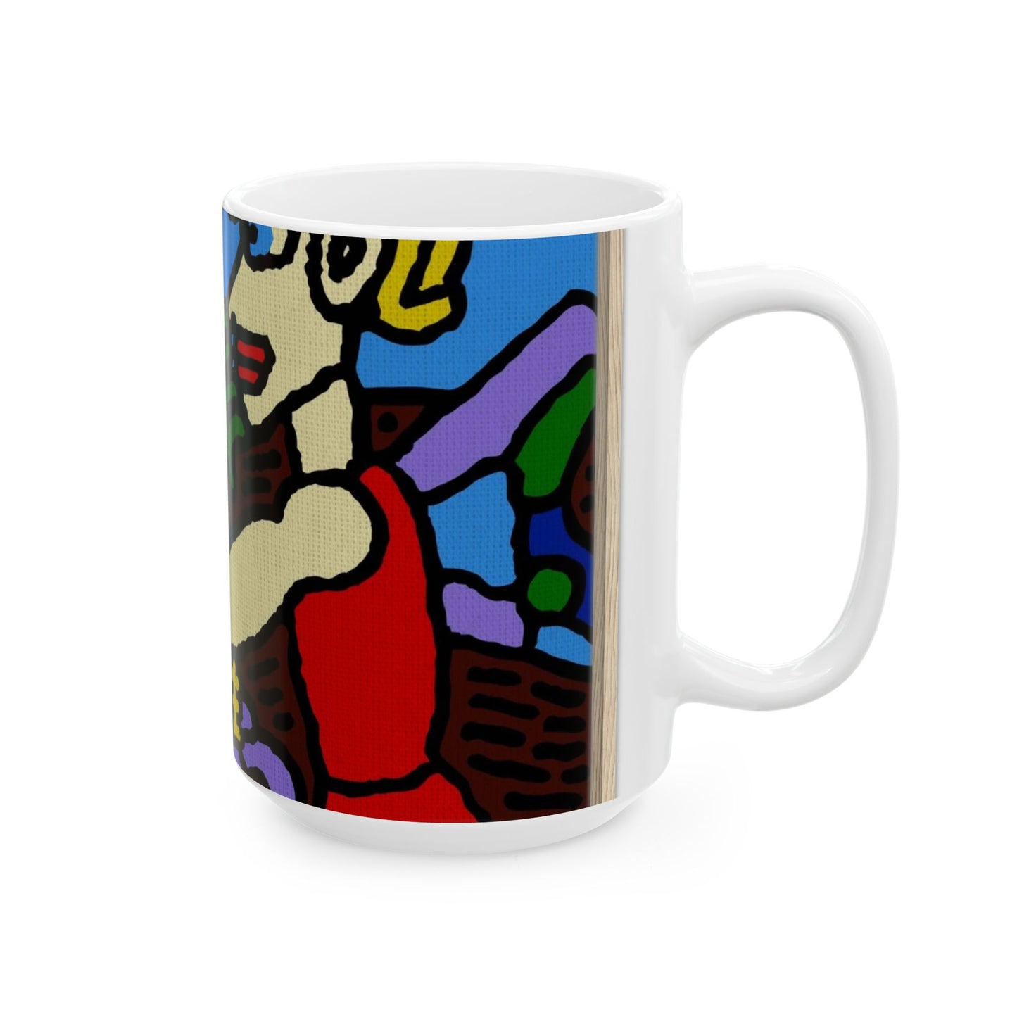The hen gaining a blessing from a fairy Ceramic Mug