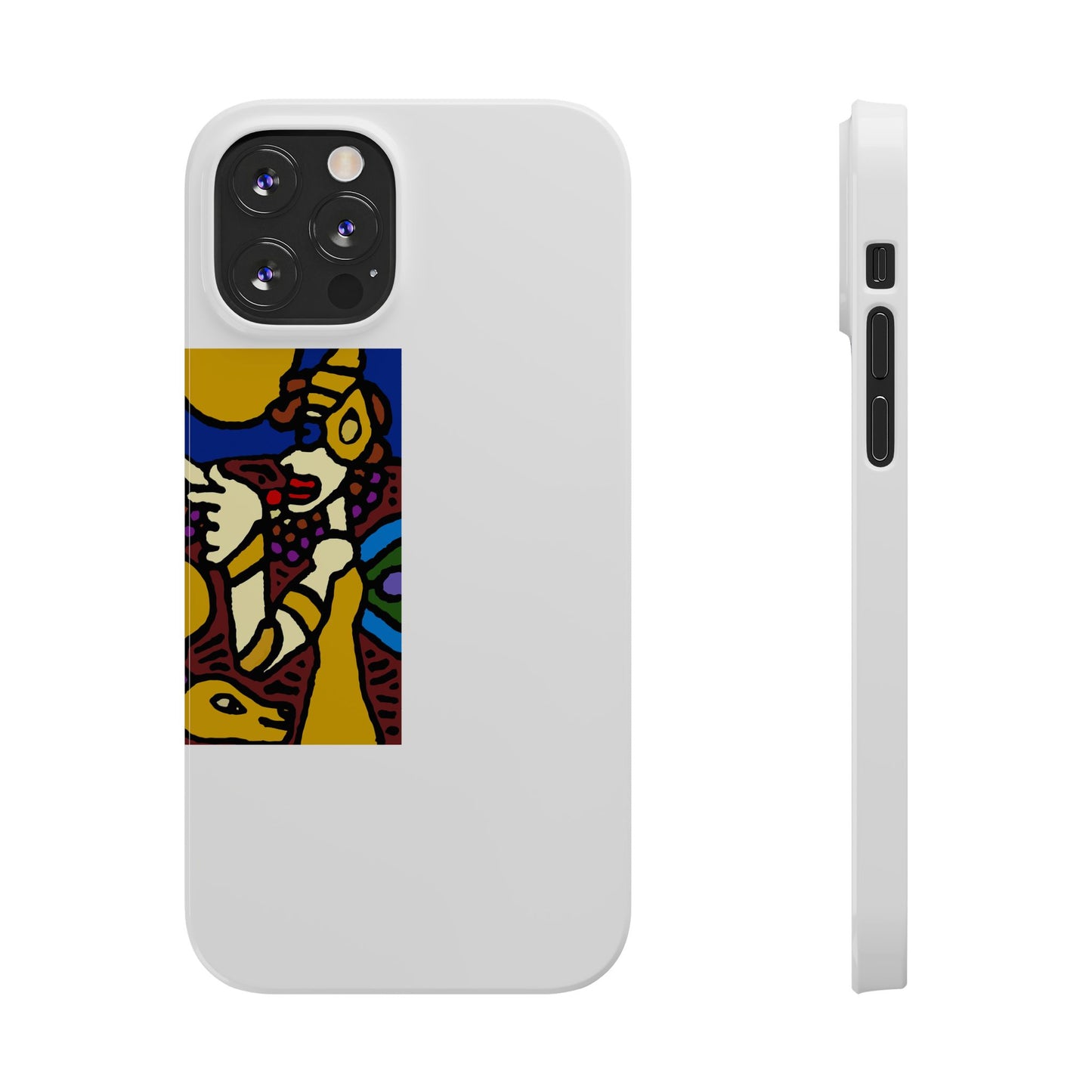 The golden snake being blessed by the fairy Slim Phone Case