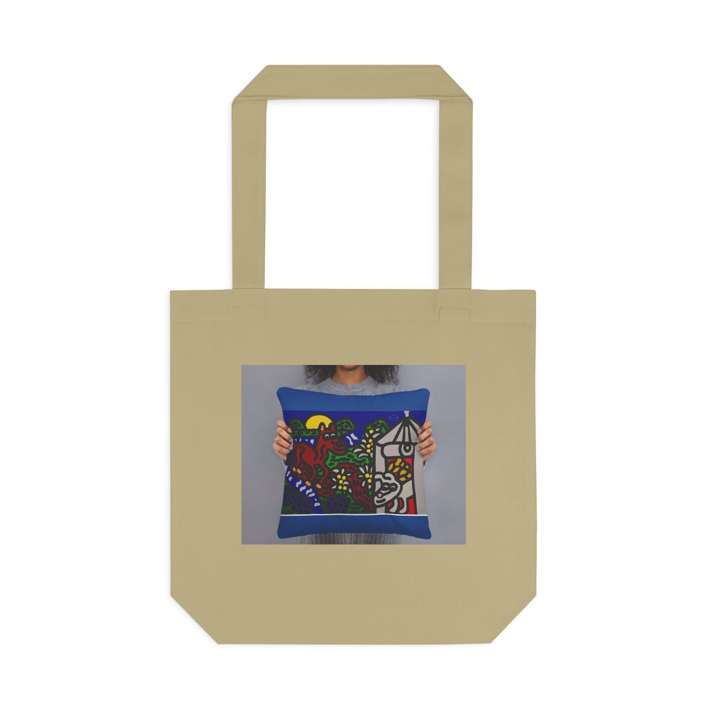 Bunny welcoming a friendly horse on his journey Classic Tote Bag