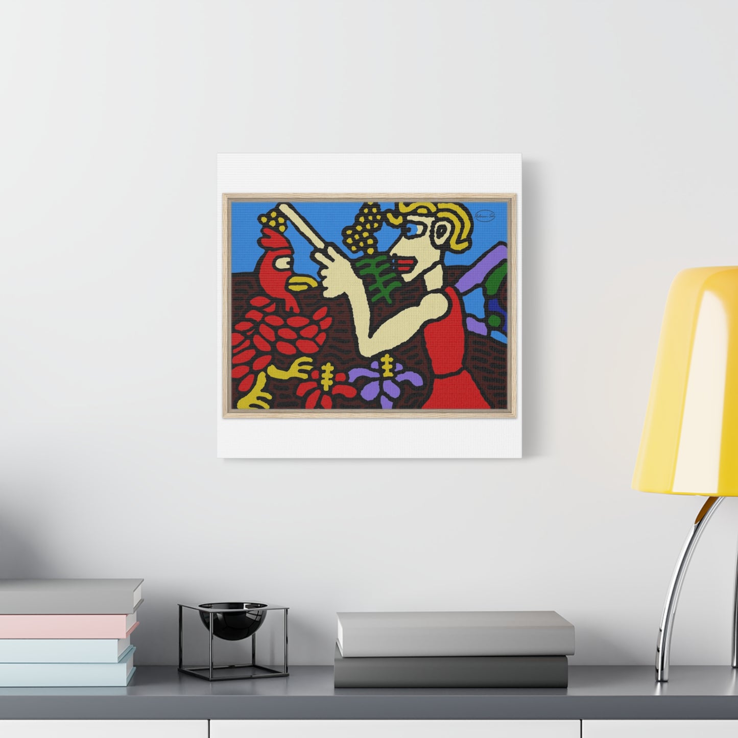 The hen gaining a blessing from a fairy Canvas (Small)