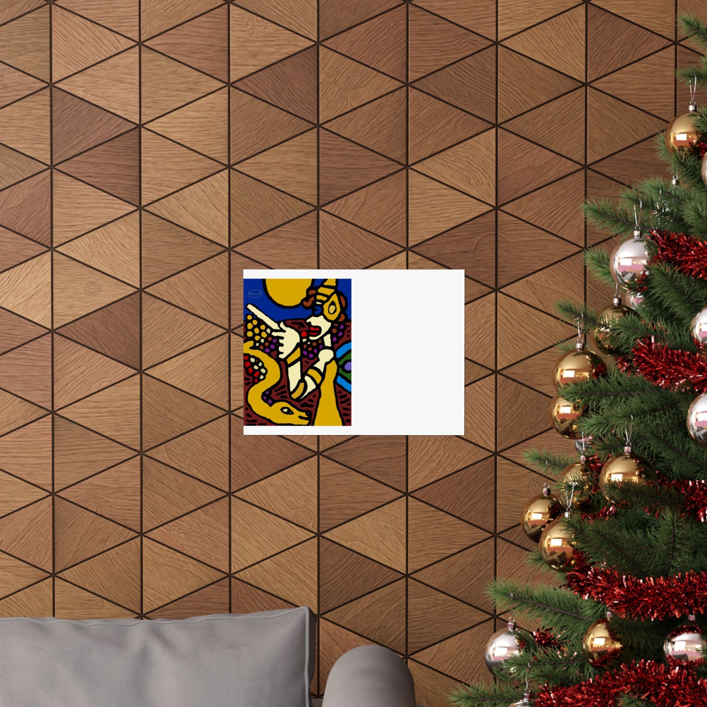 The golden snake being blessed by the fairy Matte Poster Horizontal (Small)