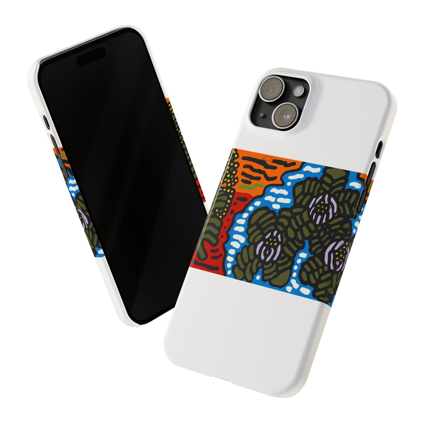 The Sri Lankan water lilies meets the Australian wattle Slim Phone Case