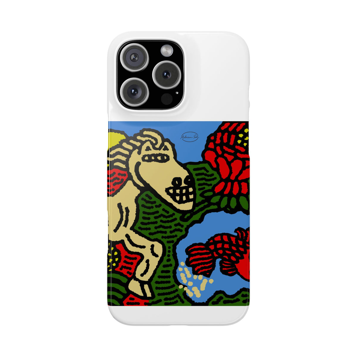 Galloping carefree through life Slim Phone Case
