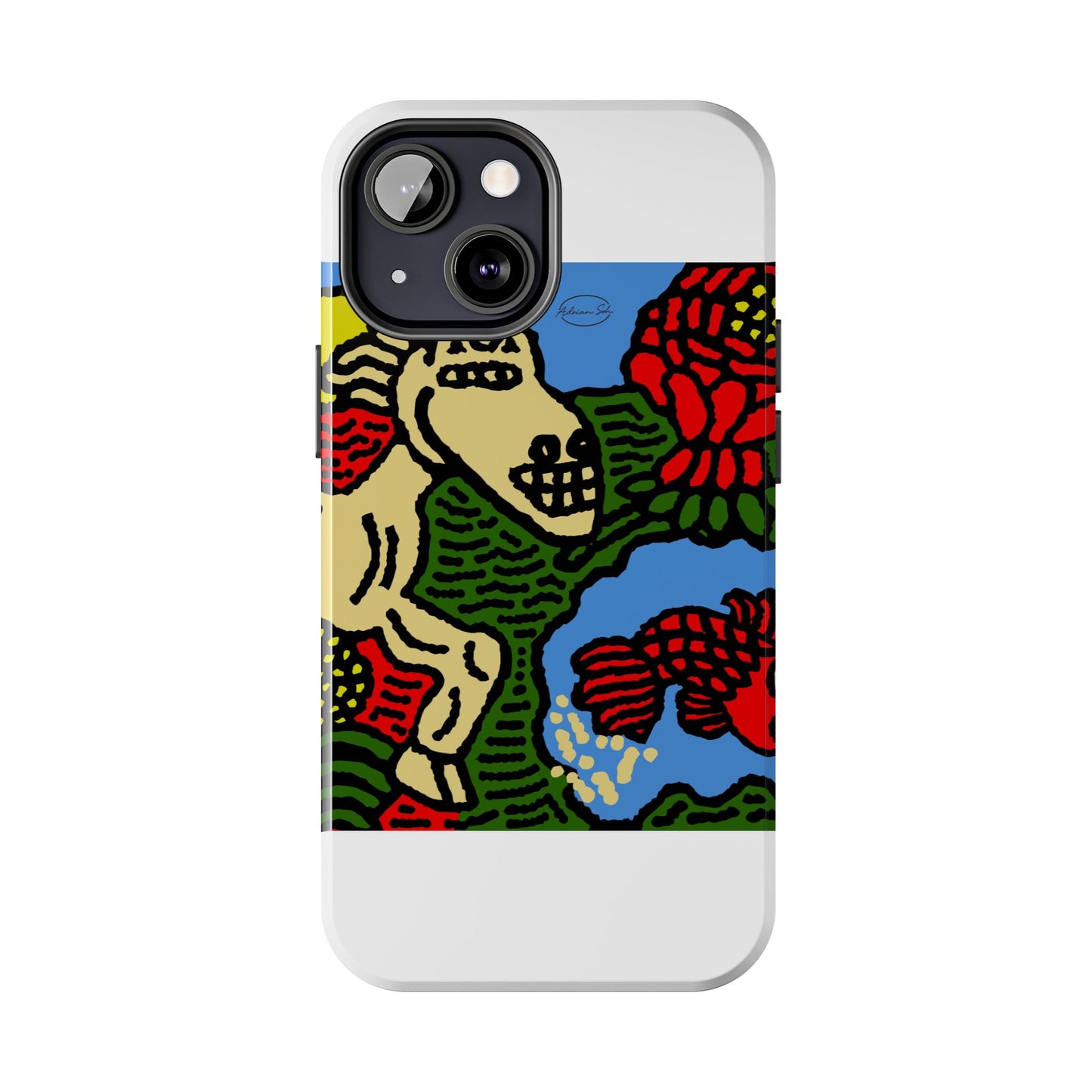 Galloping carefree through life Tough Phone Case