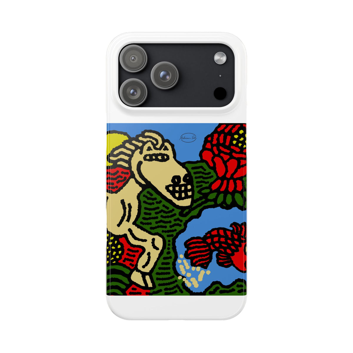 Galloping carefree through life Slim Phone Case