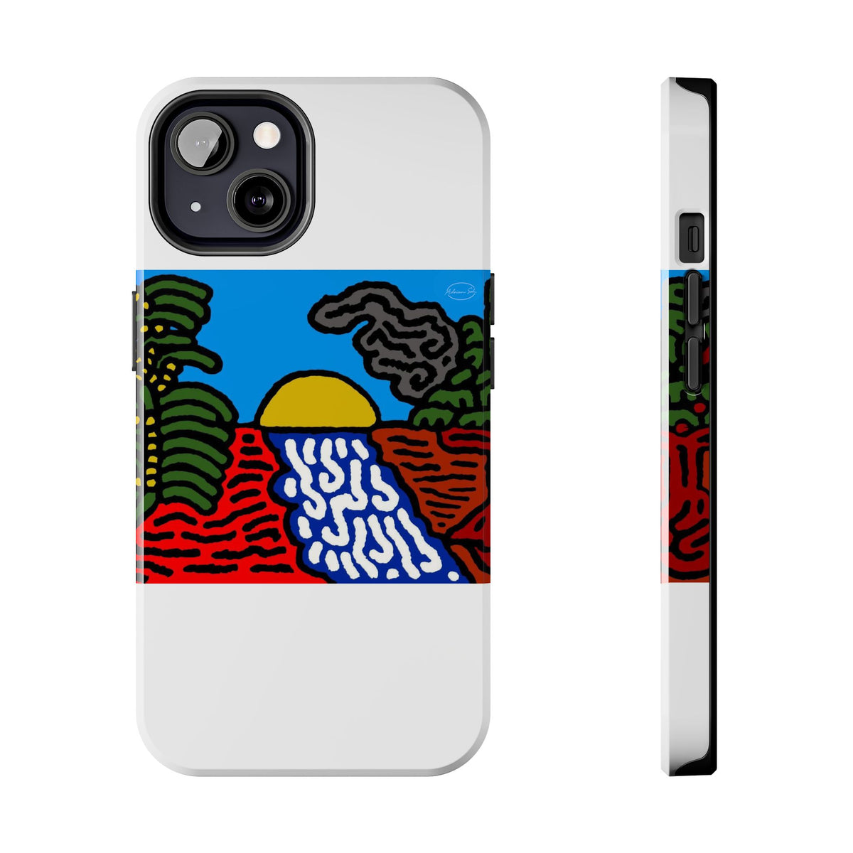 The river that joins the Australian wattle and Lebanese cedar tree in friendship Tough Phone Case