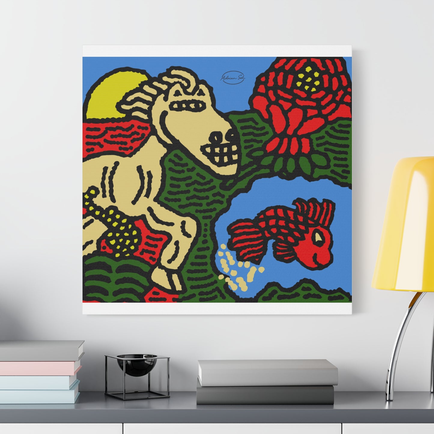 Galloping carefree through life Canvas (Small)