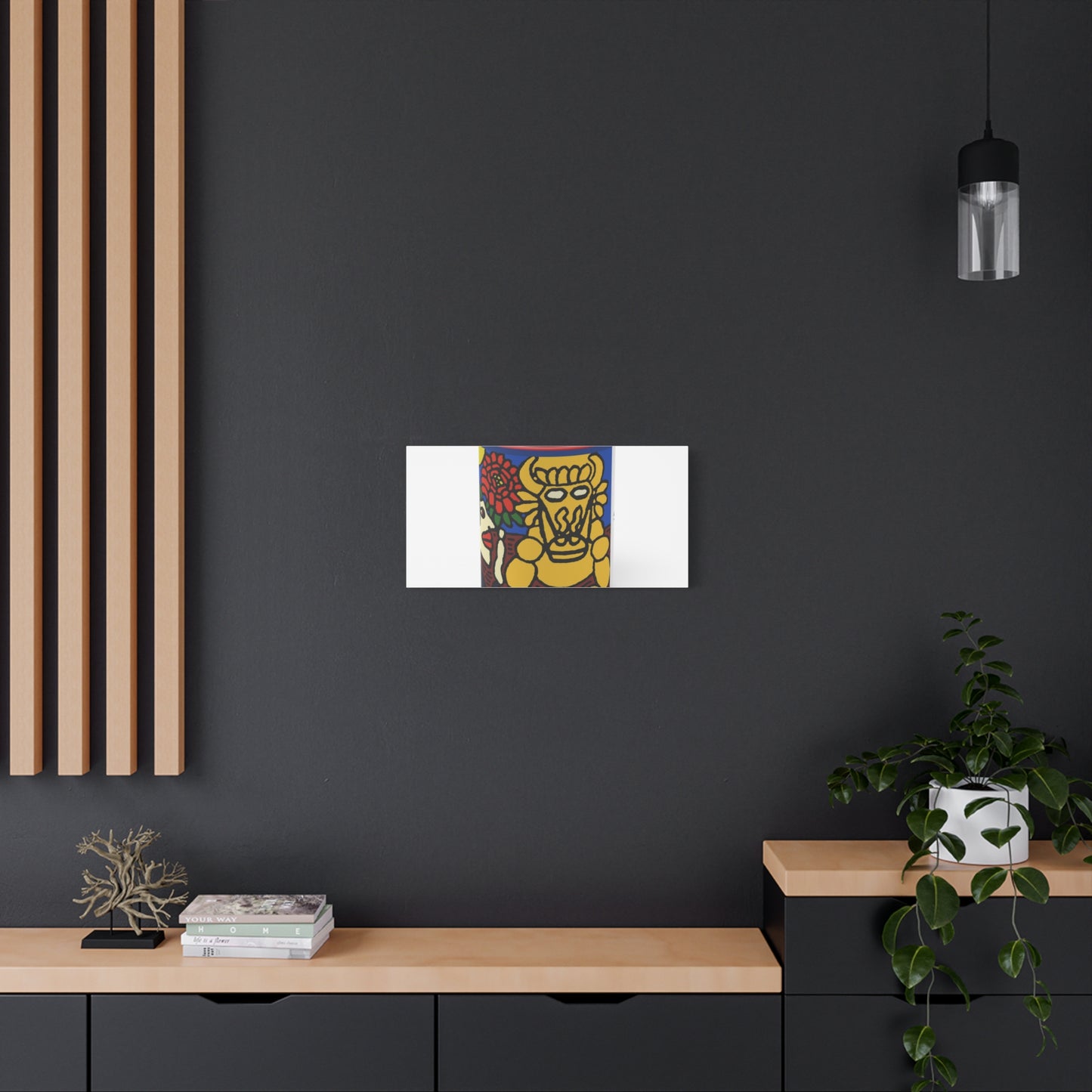 The warrior hailing the mighty golden dragon Canvas (Large)