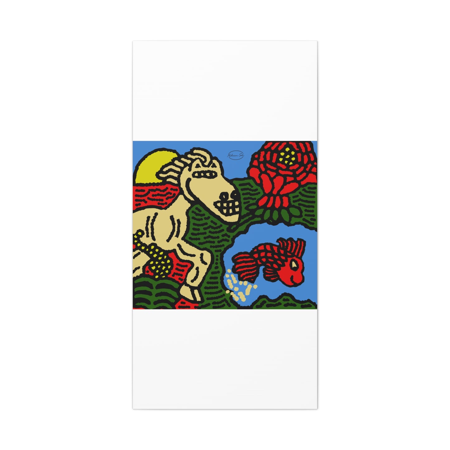 Galloping carefree through life Canvas (Small)