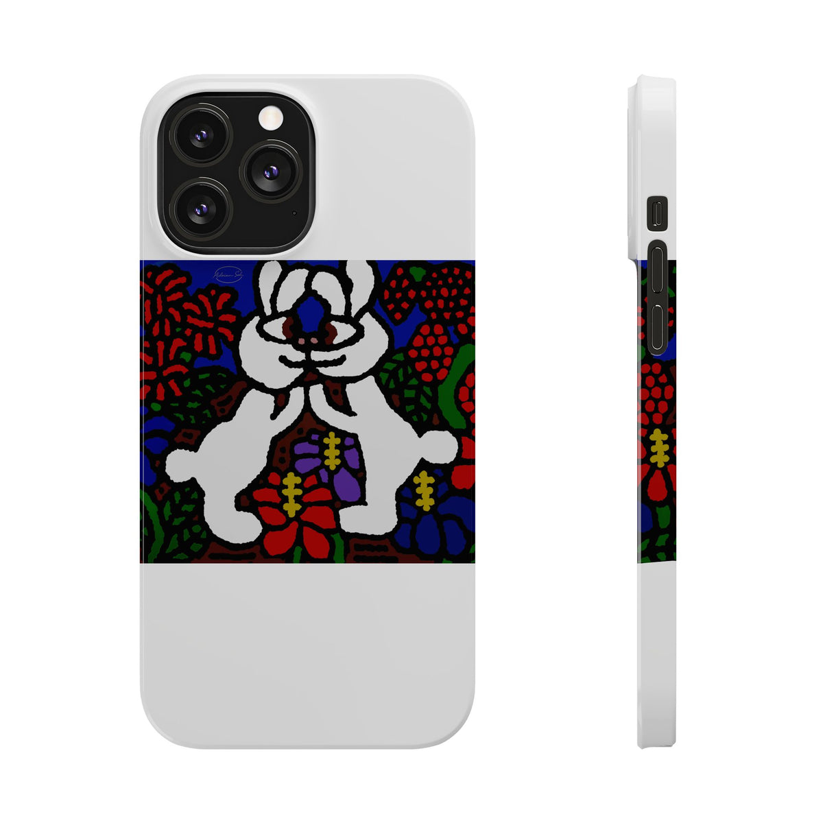 Bunnies in love Slim Phone Case