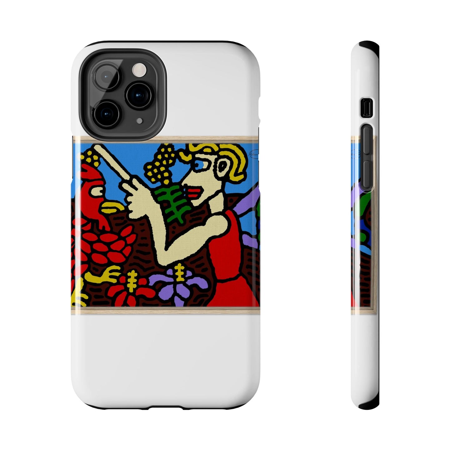 The hen gaining a blessing from a fairy Tough Phone Case