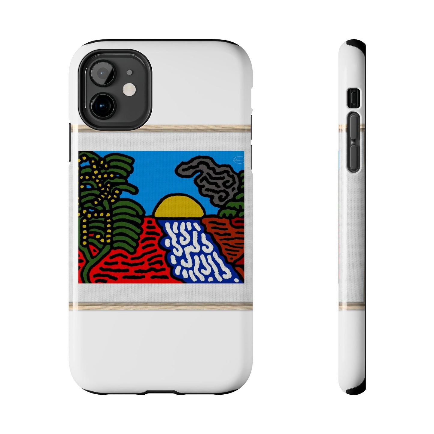 The river that joins the Australian wattle and Lebanese cedar tree in friendship Tough Phone Case
