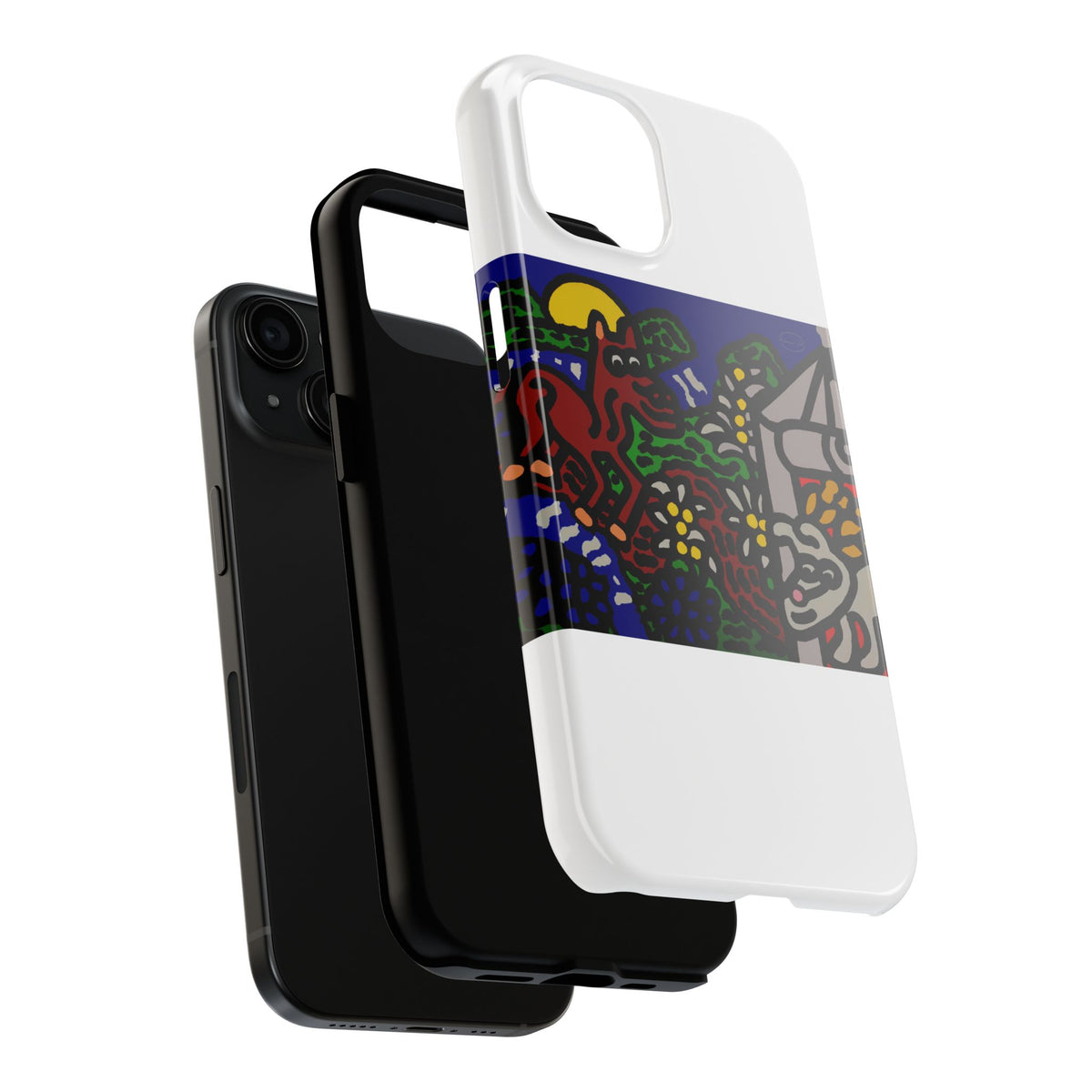 Bunny welcoming a friendly horse on his journey Tough Phone Case