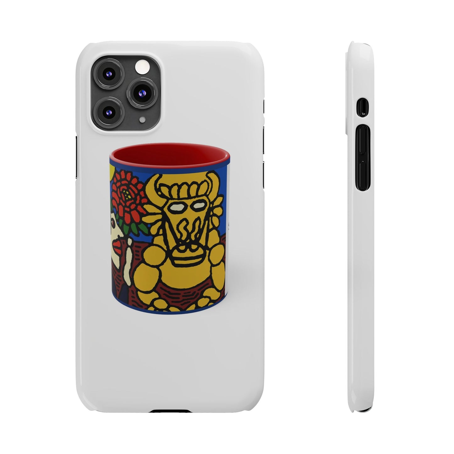 The warrior hailing the mighty golden dragon Slim Phone Case