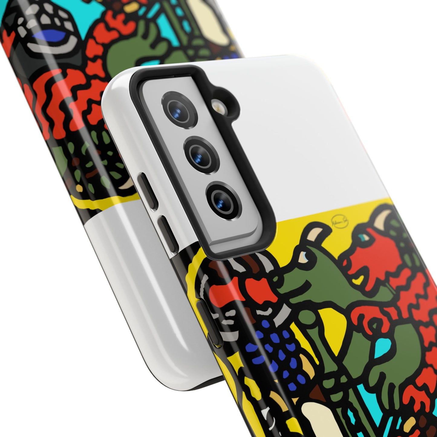 Two dragons enjoying a feast together Tough Phone Case