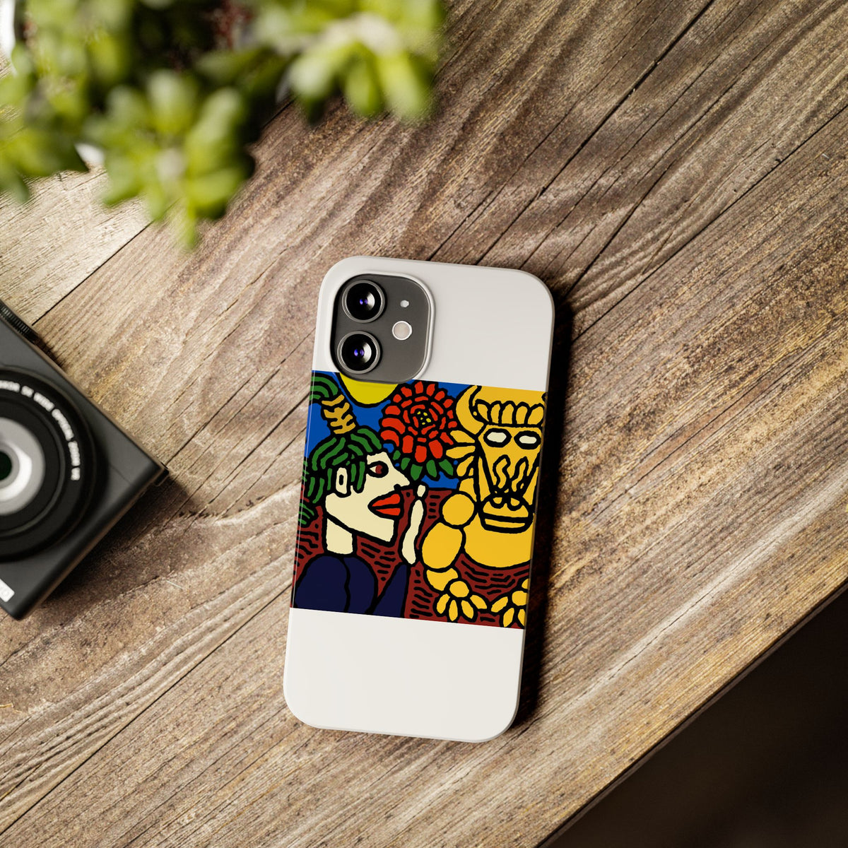 The warrior hailing the mighty golden dragon Slim Phone Case