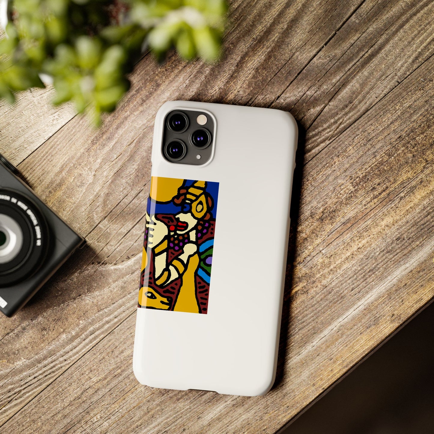 The golden snake being blessed by the fairy Slim Phone Case