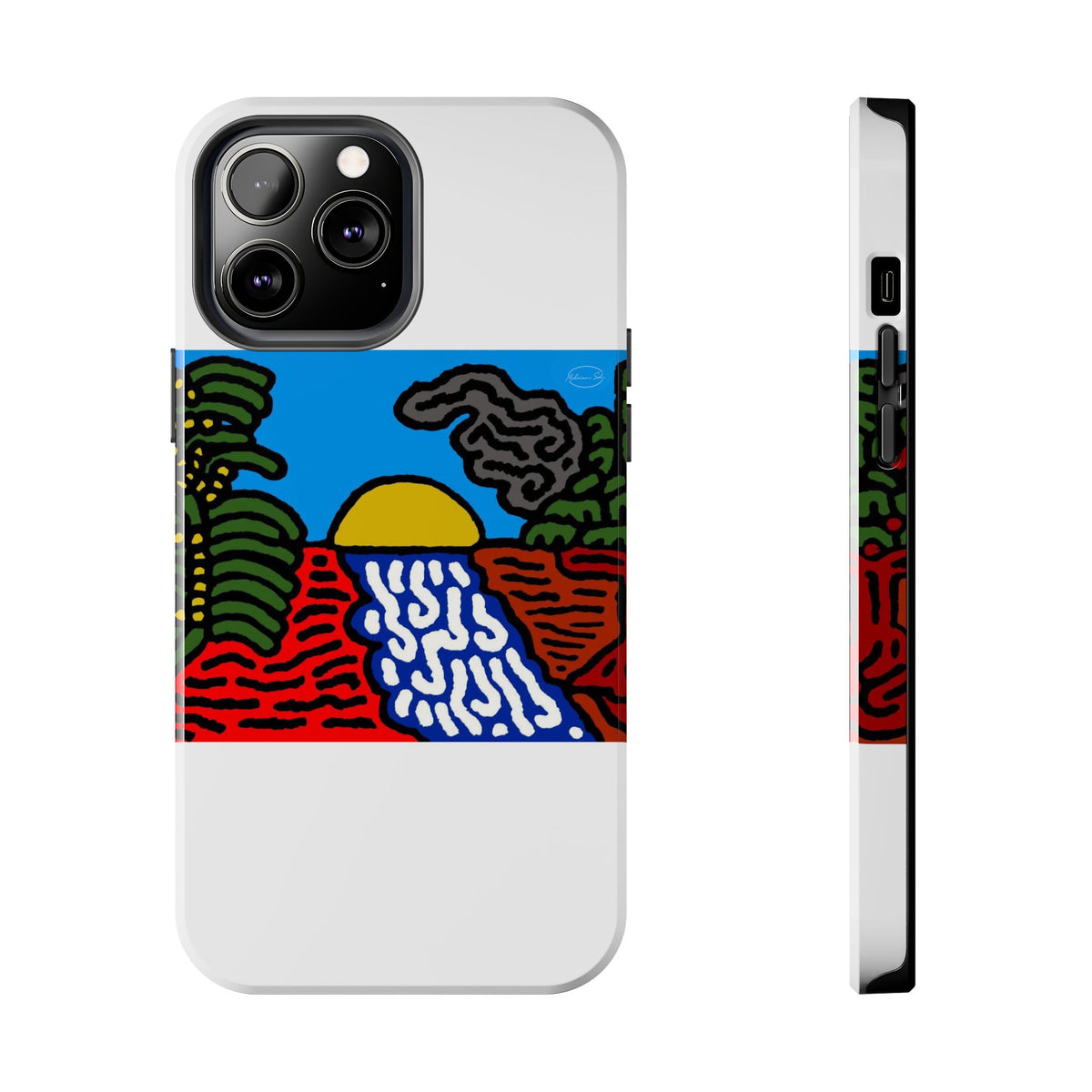The river that joins the Australian wattle and Lebanese cedar tree in friendship Tough Phone Case