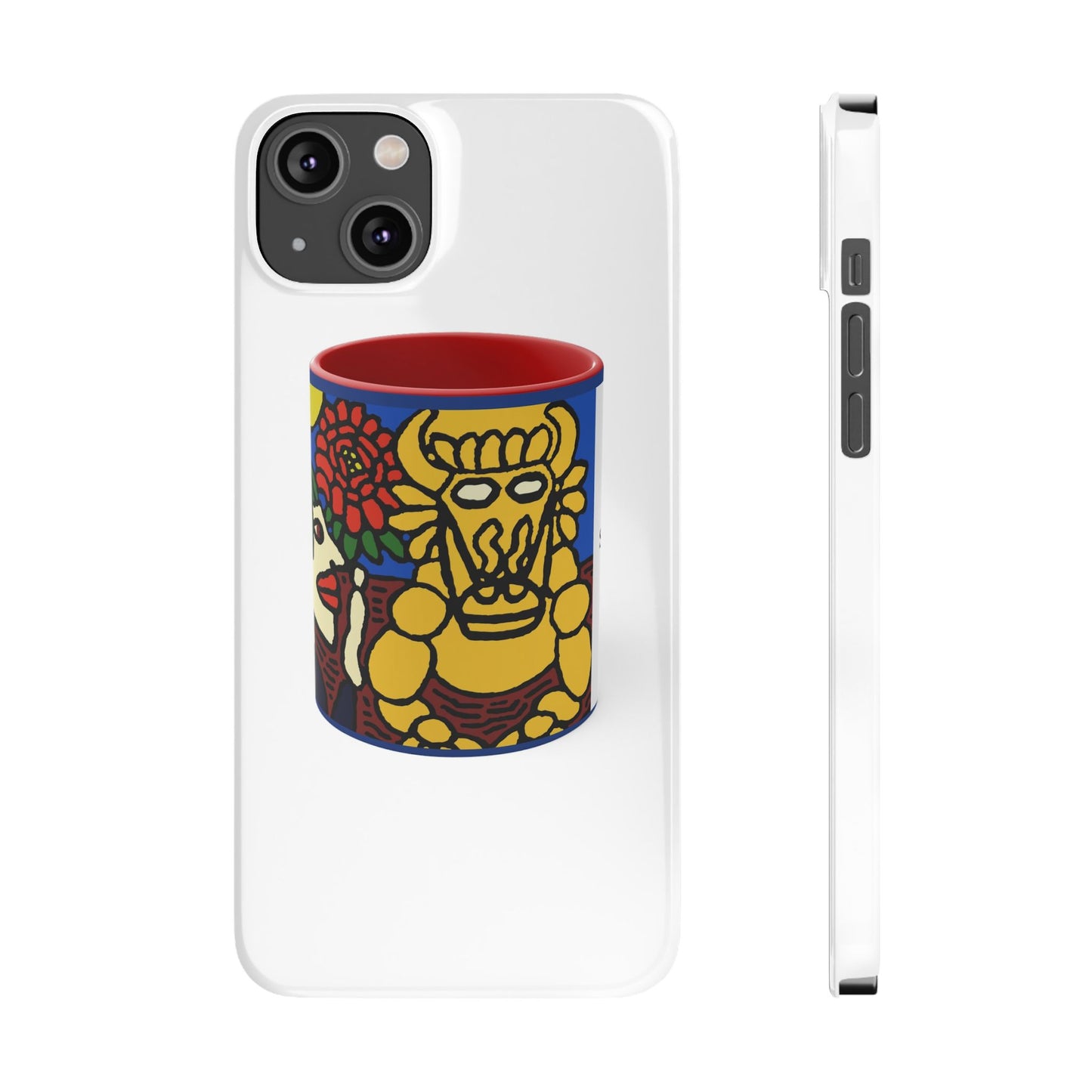 The warrior hailing the mighty golden dragon Slim Phone Case
