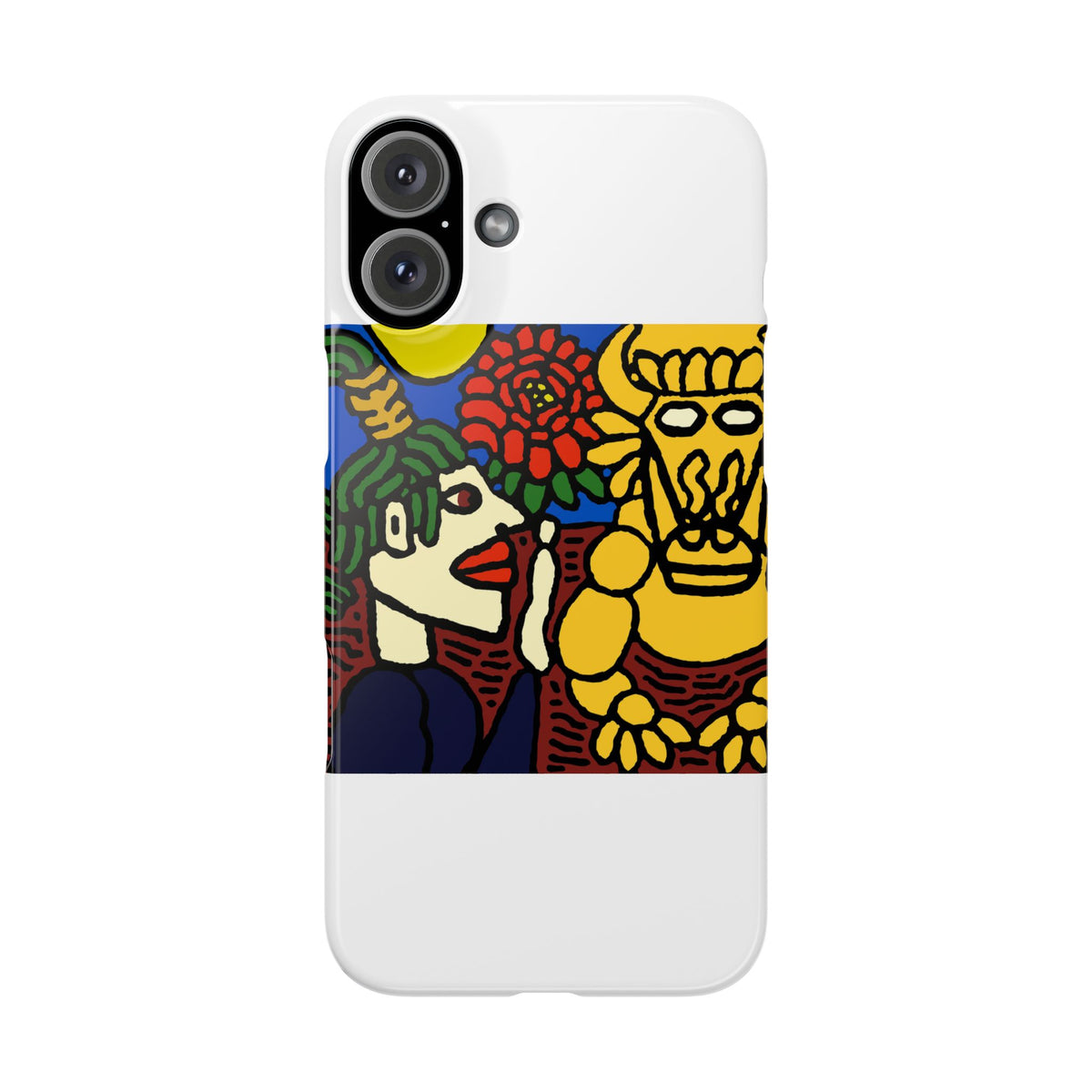The warrior hailing the mighty golden dragon Slim Phone Case