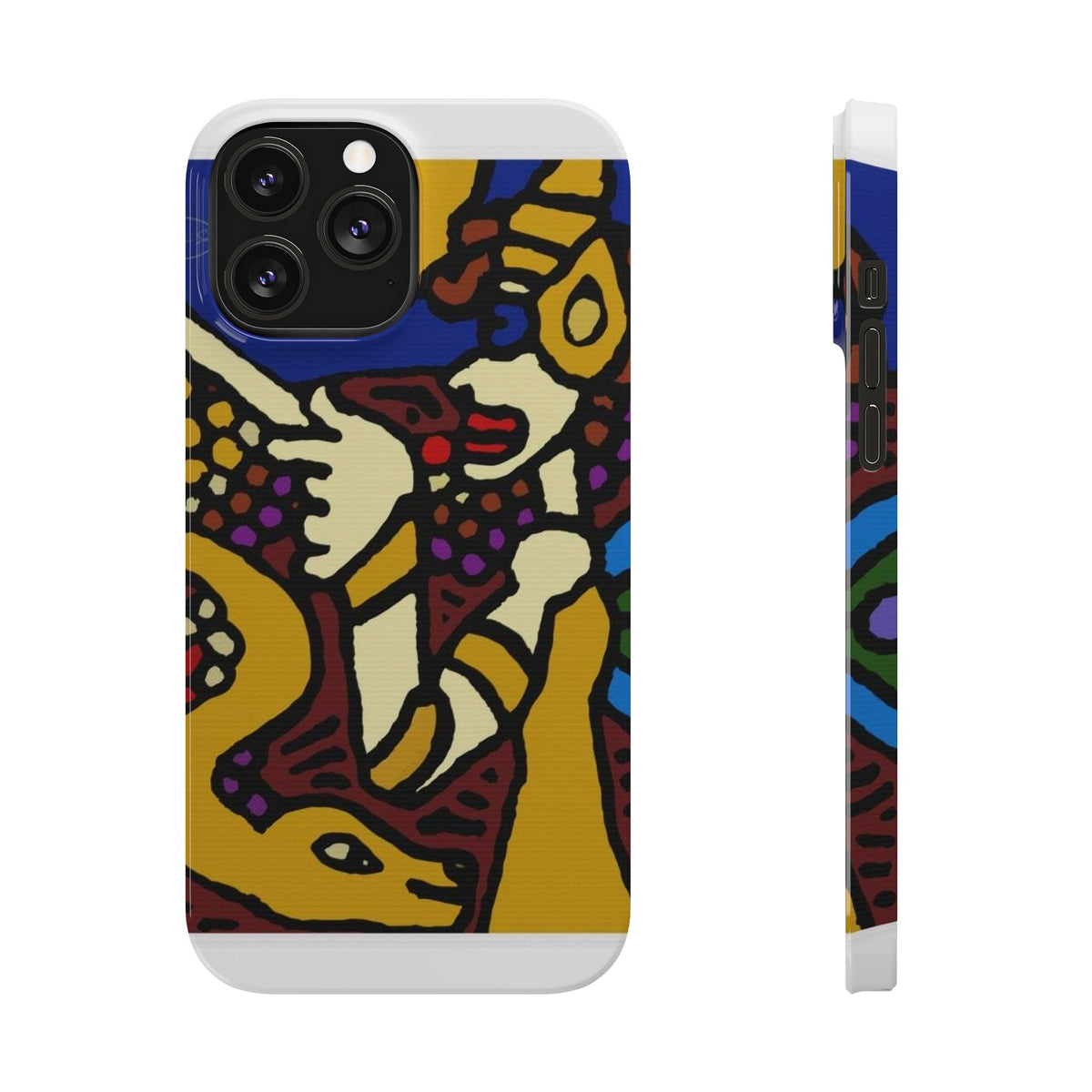 The golden snake being blessed by the fairy Slim Phone Case