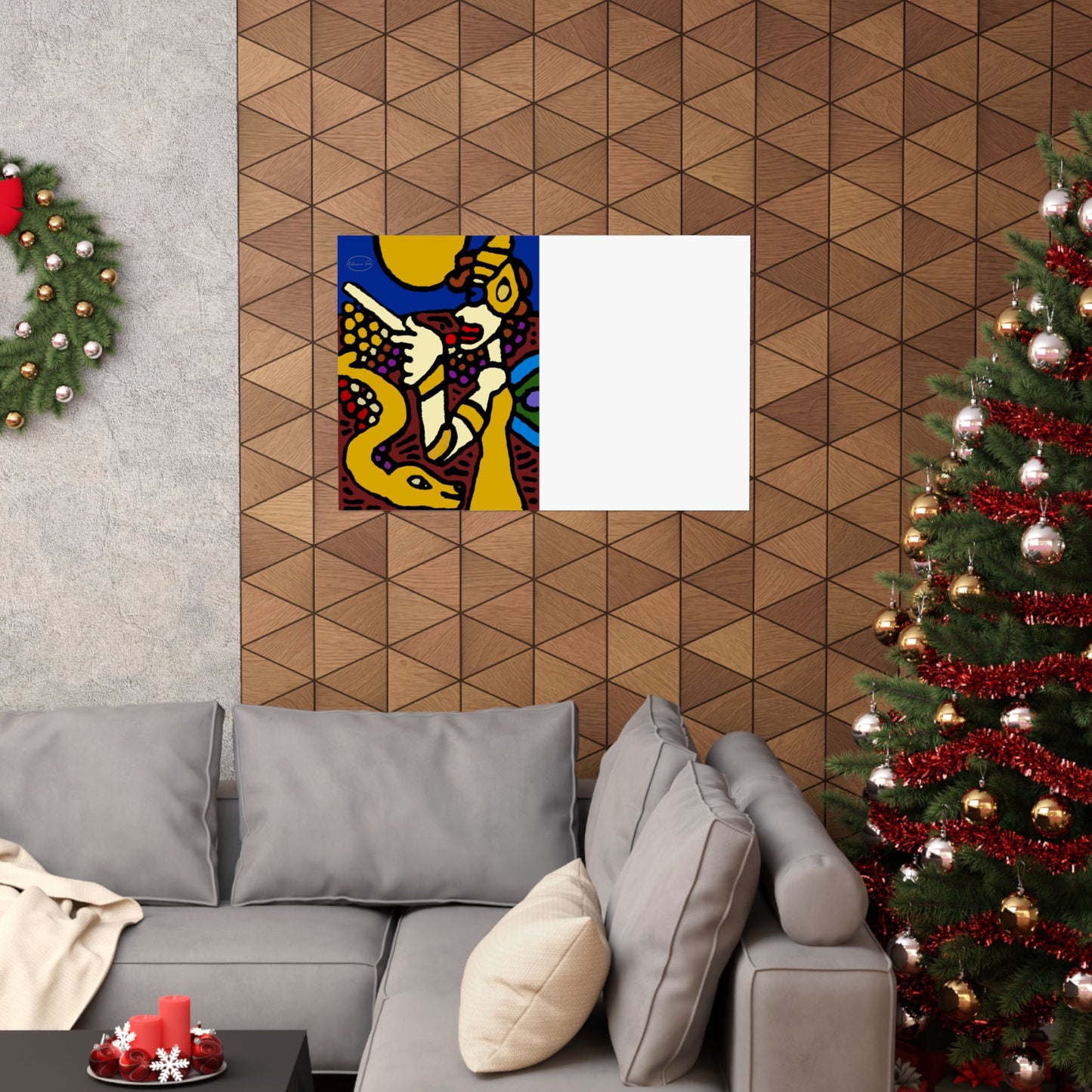 The golden snake being blessed by the fairy Matte Poster Horizontal (Large)