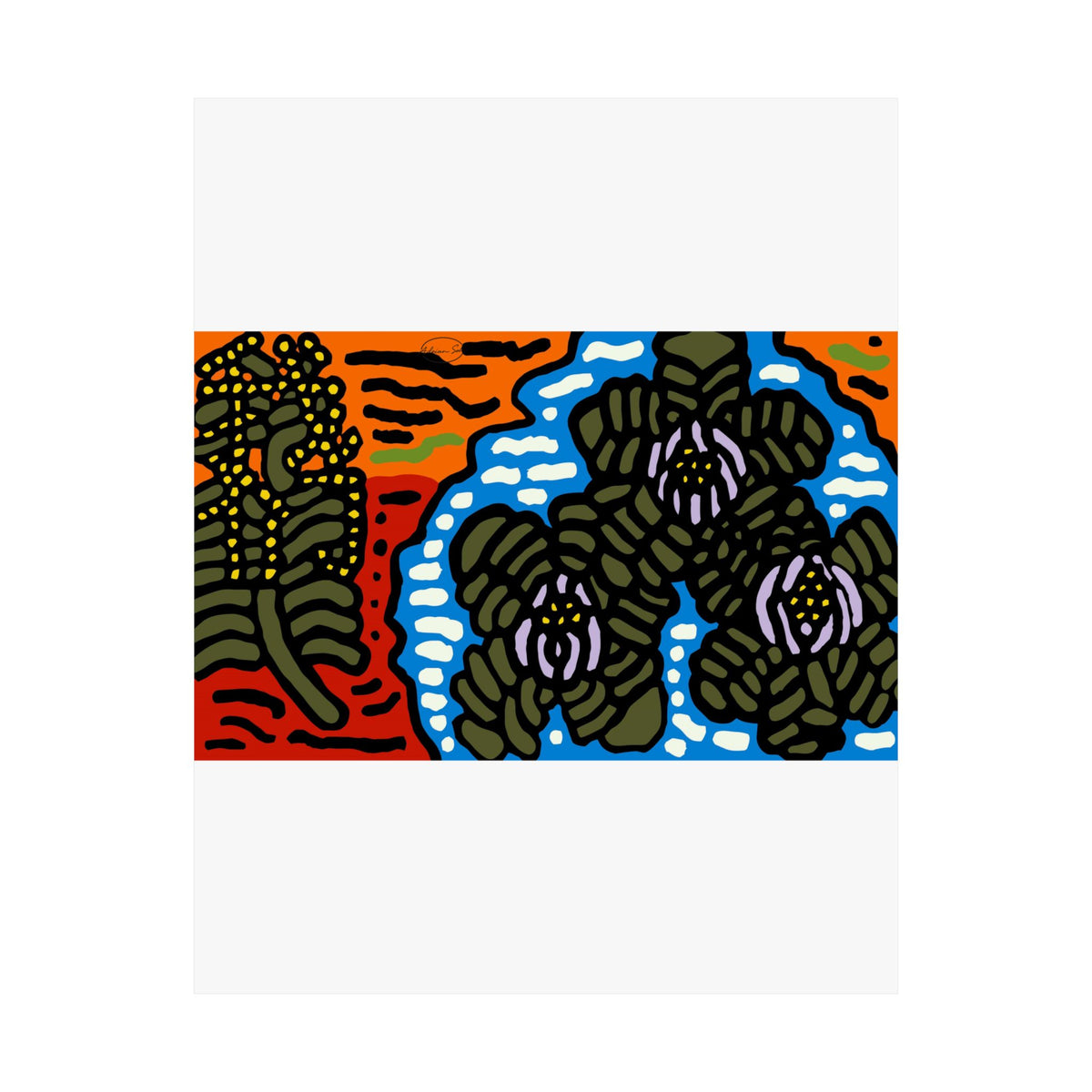 The Sri Lankan water lilies meets the Australian wattle Matte Poster Vertical (Large)