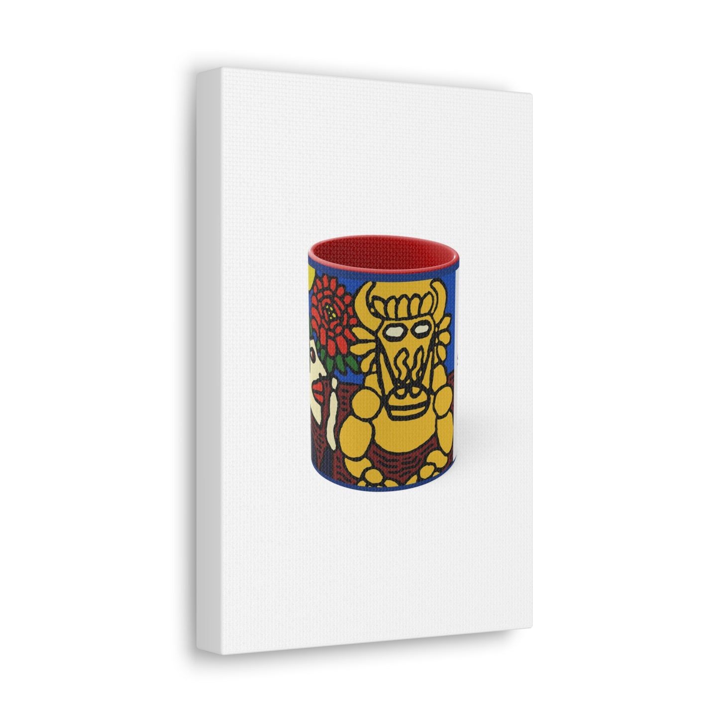 The warrior hailing the mighty golden dragon Canvas (Small)