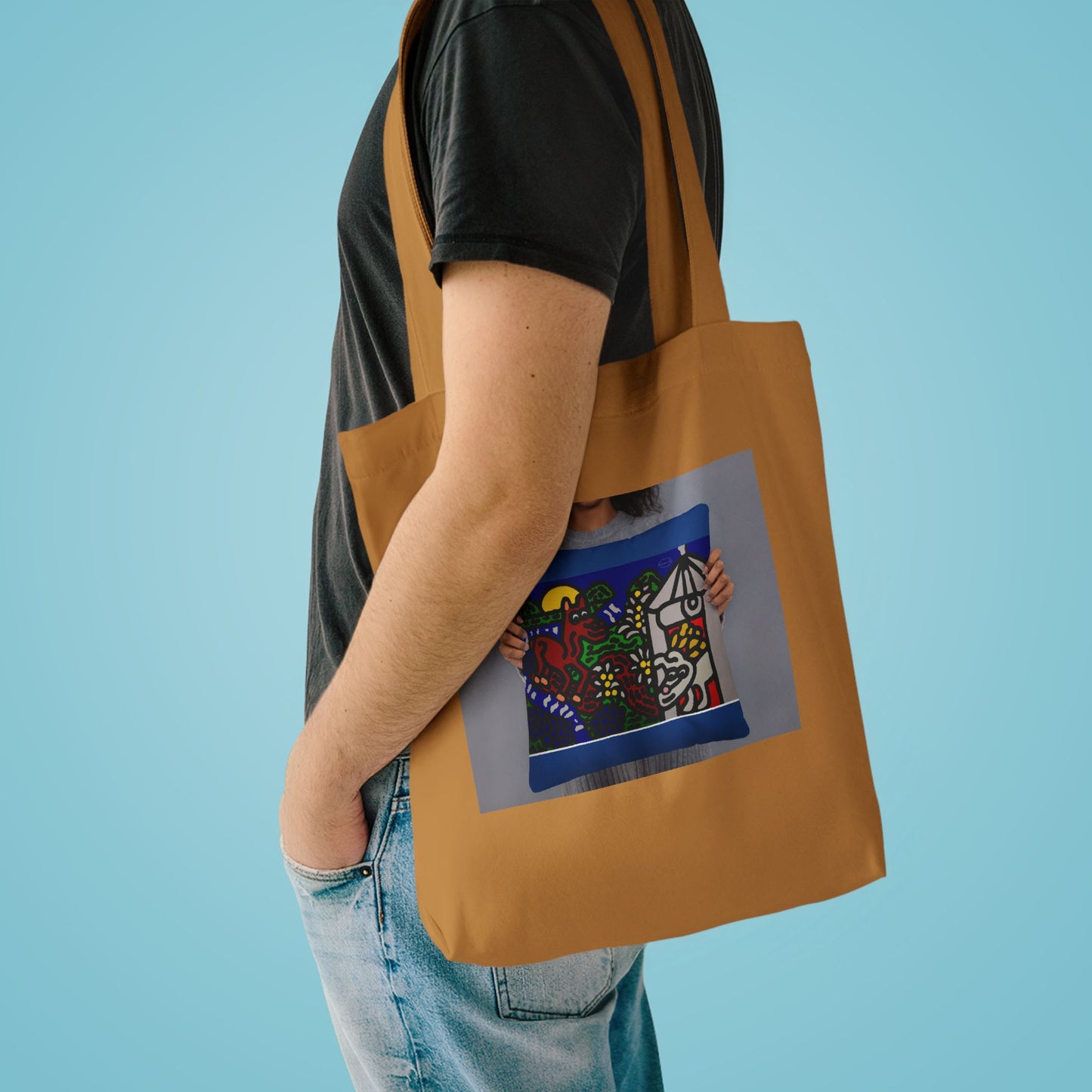 Bunny welcoming a friendly horse on his journey Classic Tote Bag