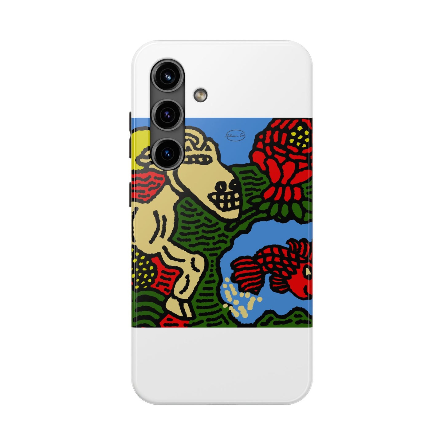 Galloping carefree through life Tough Phone Case