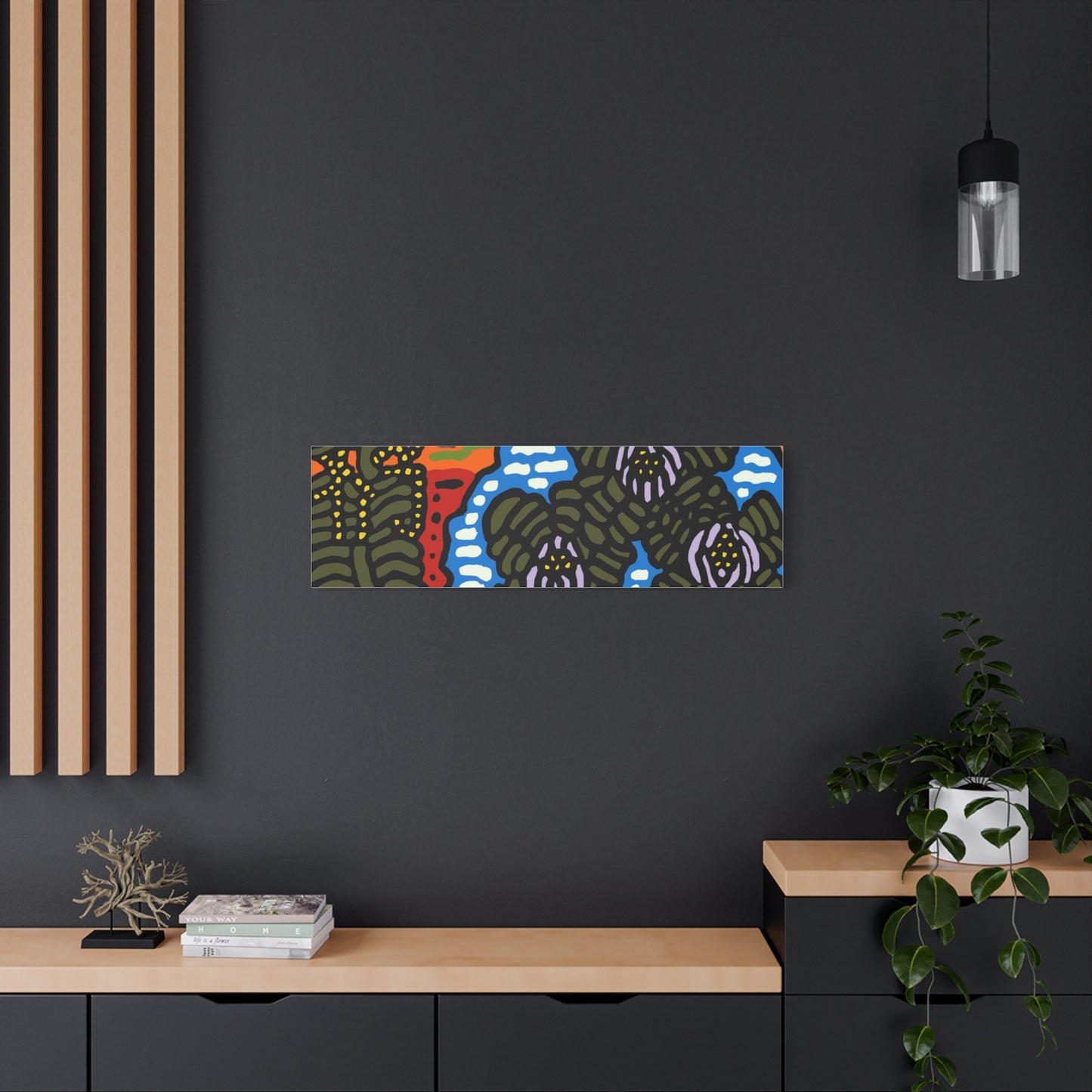 The Sri Lankan water lilies meets the Australian wattle Canvas (Small)