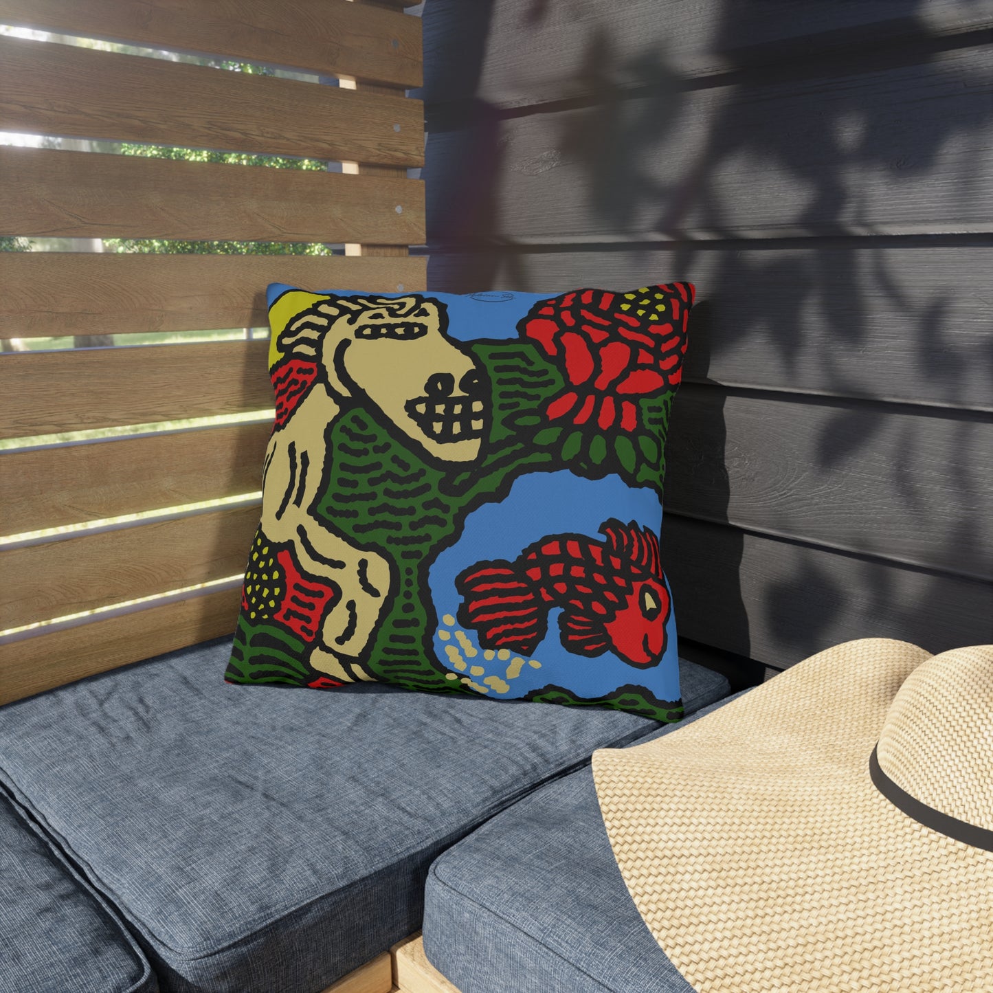 Galloping carefree through life — Outdoor Pillow