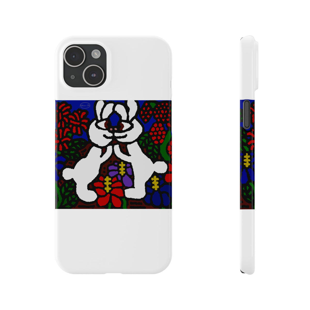 Bunnies in love Slim Phone Case