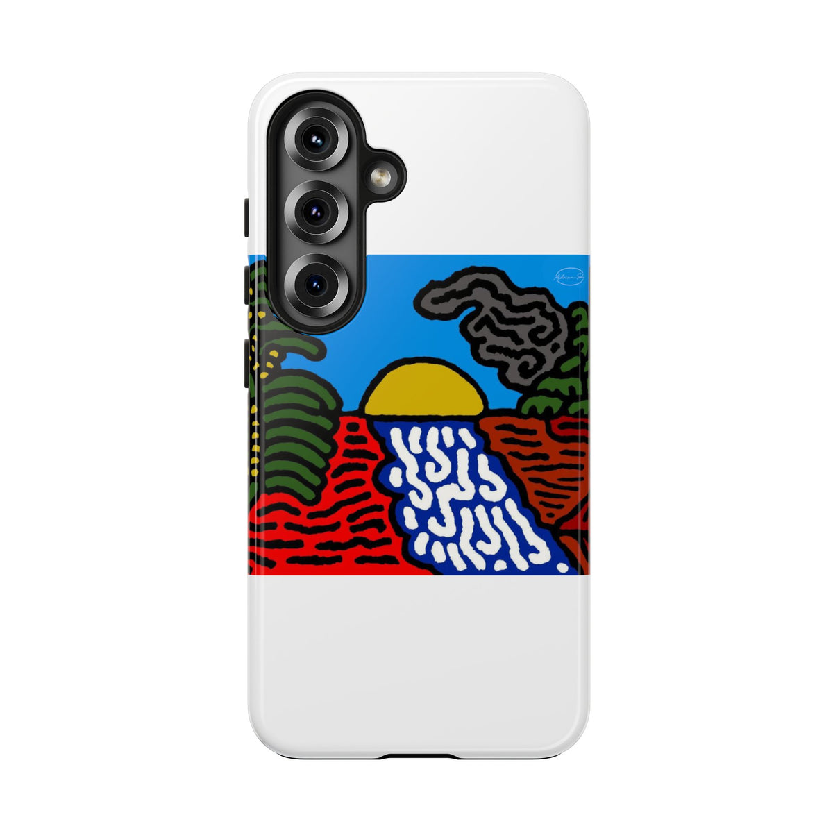 The river that joins the Australian wattle and Lebanese cedar tree in friendship Tough Phone Case