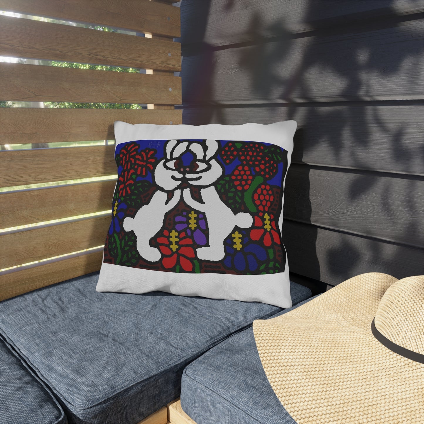 Bunnies in love — Outdoor Pillow