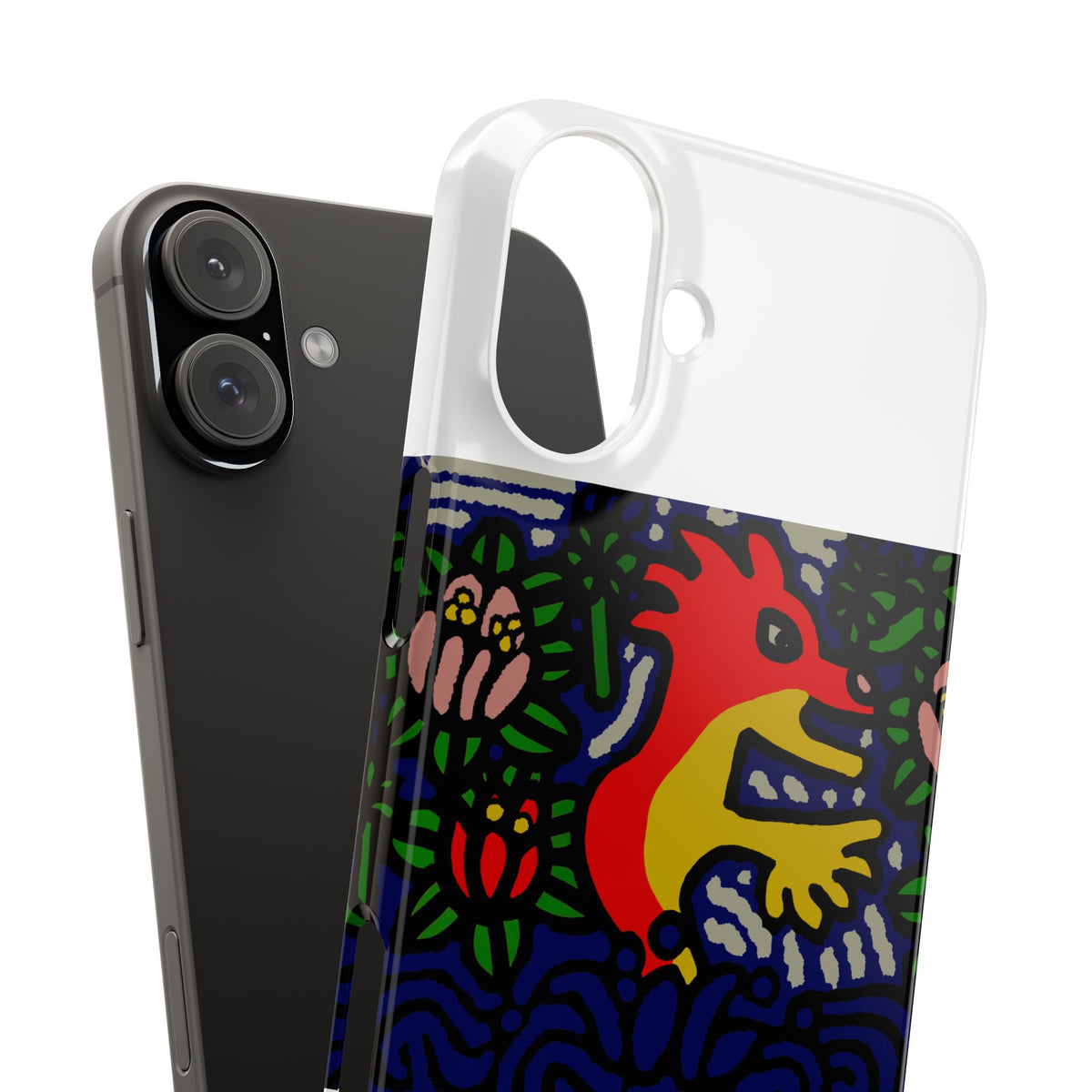 Breaking through the surface of a lotus pond Slim Phone Case