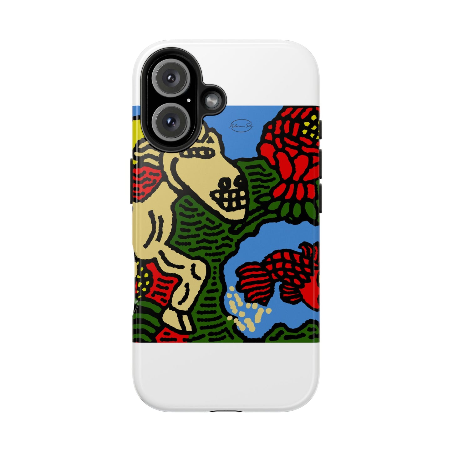 Galloping carefree through life Tough Phone Case