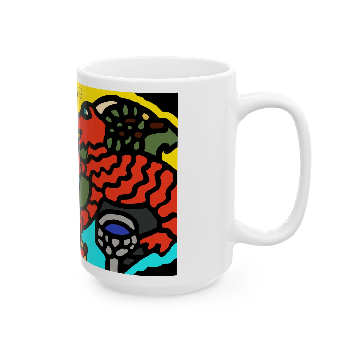 Two dragons enjoying a feast together Ceramic Mug