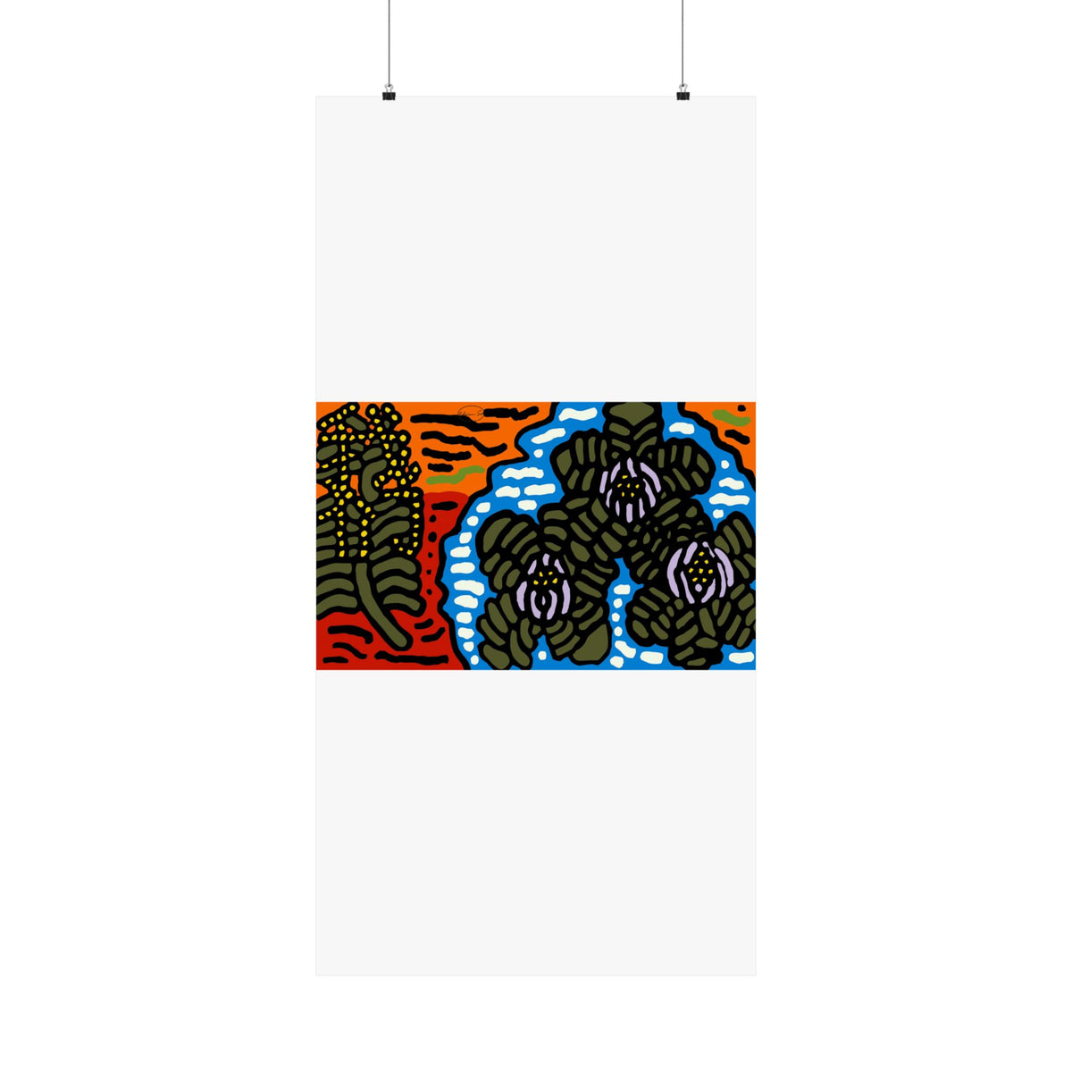 The Sri Lankan water lilies meets the Australian wattle Matte Poster Vertical (Large)