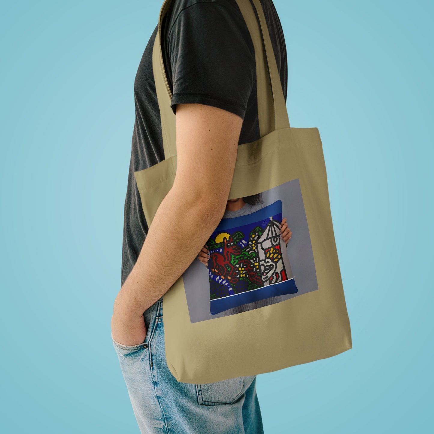 Bunny welcoming a friendly horse on his journey Classic Tote Bag