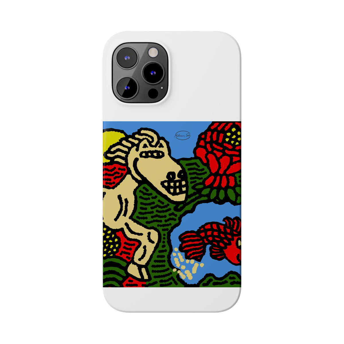 Galloping carefree through life Slim Phone Case