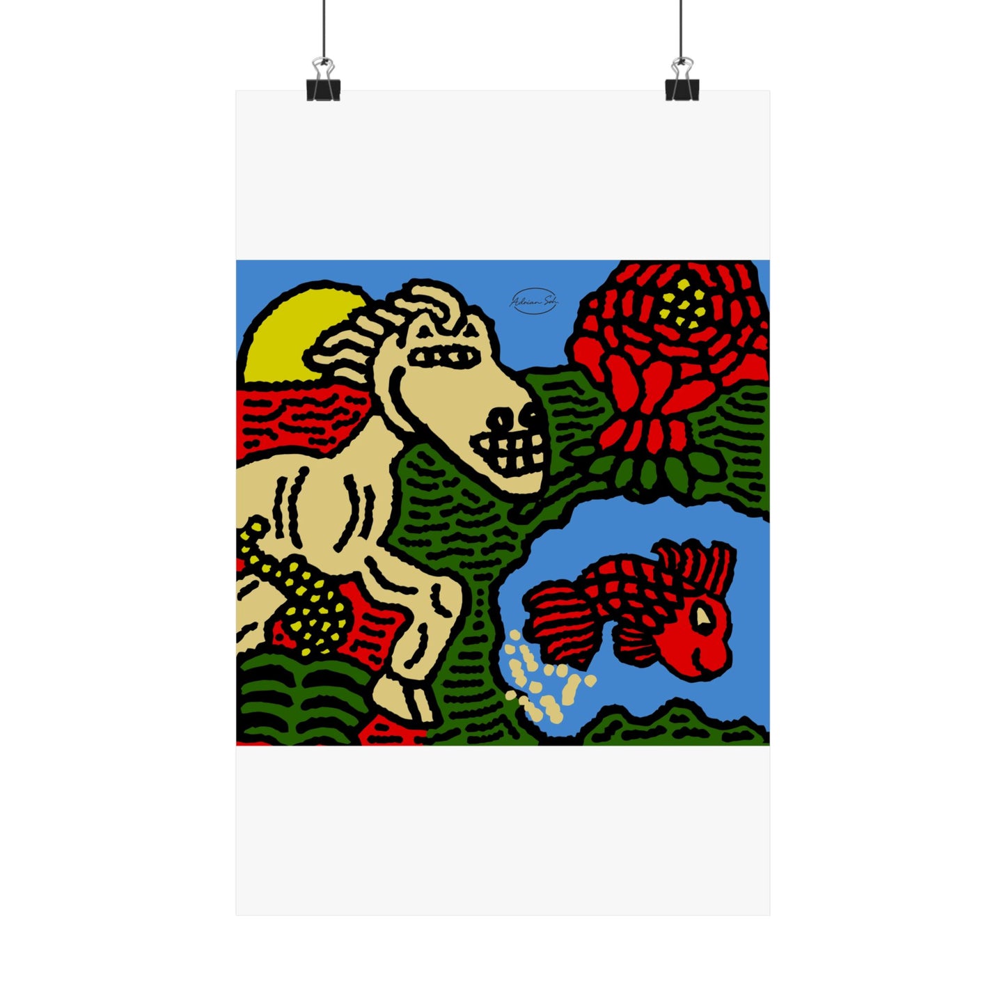Galloping carefree through life Matte Poster Vertical (Large)