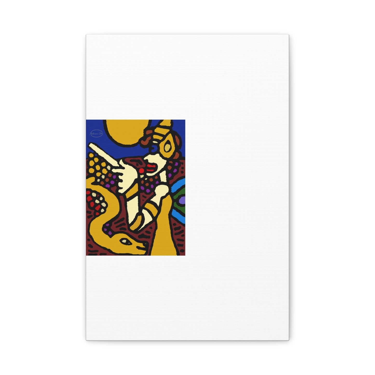 The golden snake being blessed by the fairy Canvas (Small)