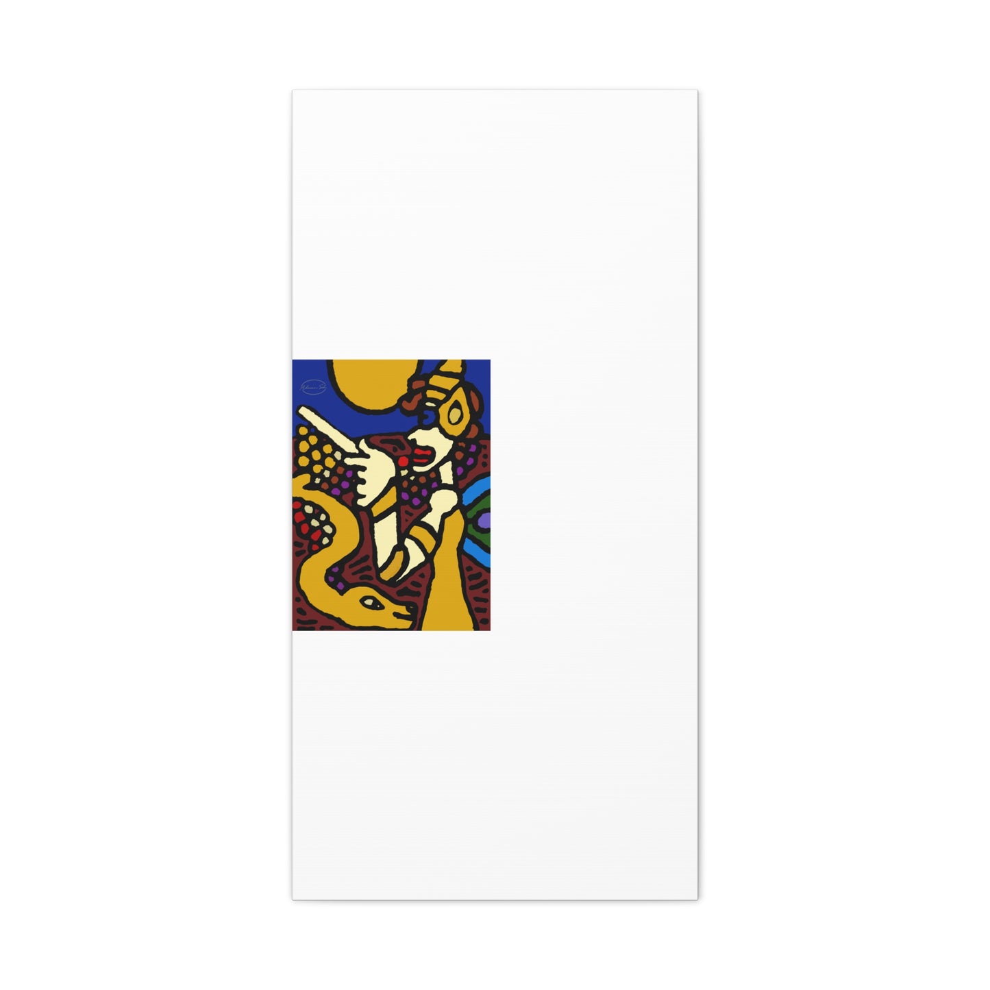 The golden snake being blessed by the fairy Canvas (Large)