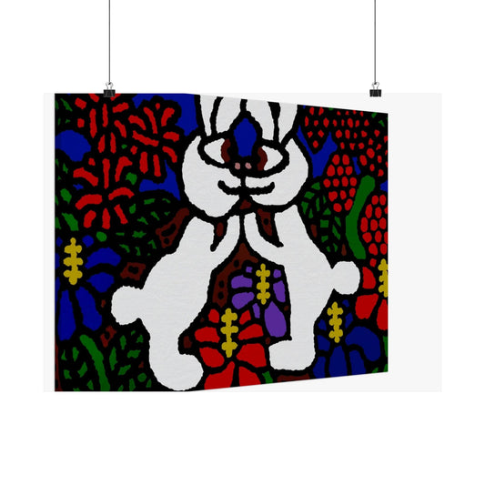 Bunnies in love Matte Poster Horizontal (Large)